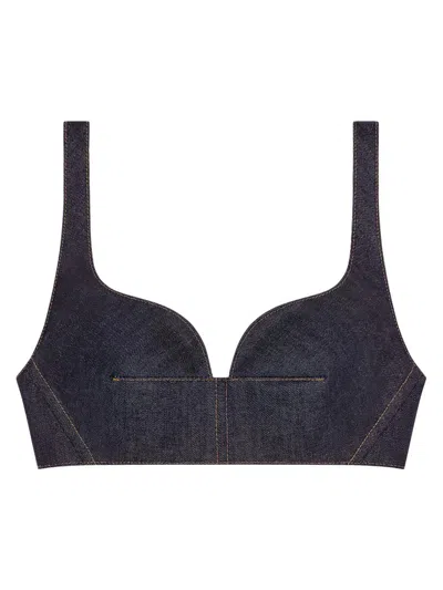 Givenchy Women's Bra Top In Raw Denim In Blue
