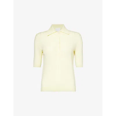 Givenchy Womens Butter Brand-embroidered Slim-fit Wool Polo Shirt