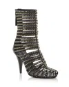 Givenchy Cage Ankle Boots In Leather With Studs In Black