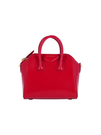 Givenchy Women's Calf Leather Shoulder Bag With Zamak Jewelry Hardware In Red