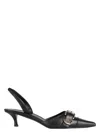 Givenchy Voyou Buckled Textured-leather Slingback Pumps