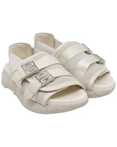 Givenchy Women's Calfskin Leather Marshmallow Slingback Sandal (authentic Pre-  Loved) In White