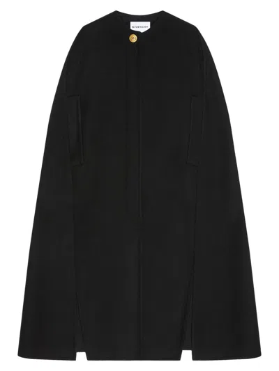 Givenchy Women's Cape In Wool And Cashmere In Black