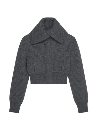 Givenchy Women's Cardigan In Wool With Paris 1952 In Gray