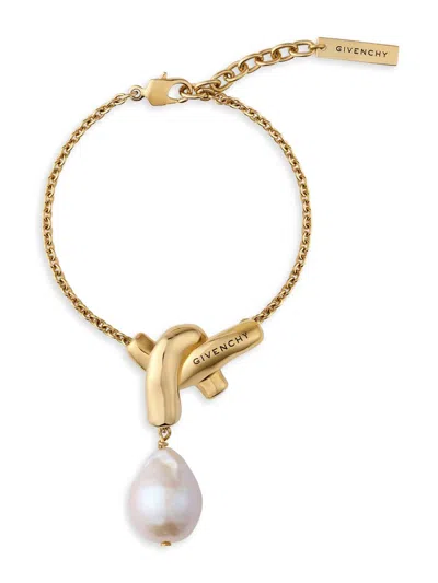 Givenchy Women's Chain Link Bracelet In Metal And Pearl In Gold