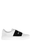 Givenchy Women White Webbing Low-top Sneakers In White