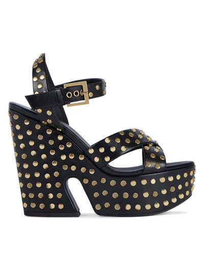 Givenchy Sandales À Plateforme Clog En Cuir Clouté In Black