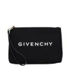 Givenchy Travel Pouch Clutch In Black Cotton