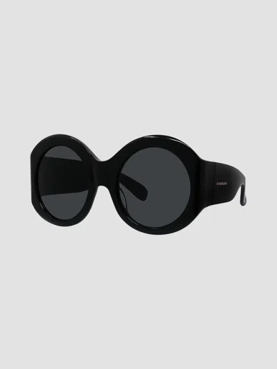 Givenchy Women's Cocoon 56mm Round Sunglasses In Shiny Black Smoke