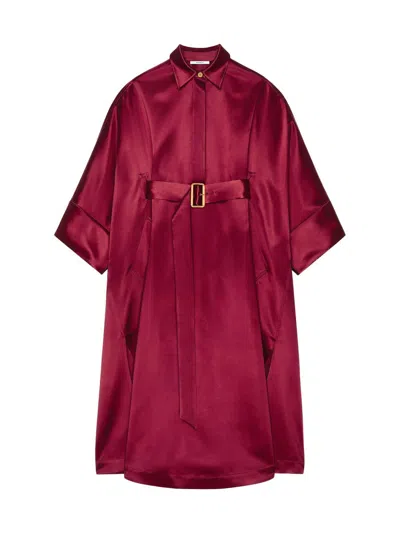 Givenchy Robe Longue Cocoon En Satin In Purple