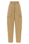 Givenchy Womens Beige Cocoon Straight-leg Cotton-wool Blend Trousers In White