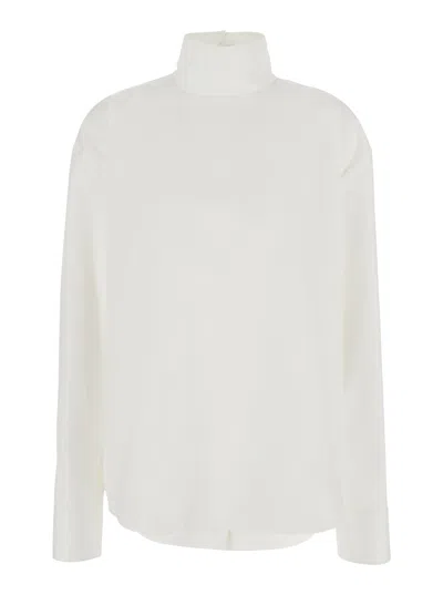 GIVENCHY GIVENCHY WOMEN'S COTTON PLASTRON SHIRT WITH "BACK TO FRONT" DESIGN