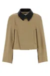 Givenchy A-line Cocoon Sleeve Jacket In Beige O Tan