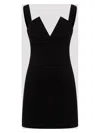 Givenchy V-collar Mini Dress In Black