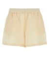 Givenchy Cream Silk Blend Shorts In Yellow