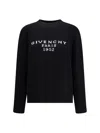 Givenchy Wool Blend Crew Neck Sweater With Ribbed Cuffs And Hem In Black