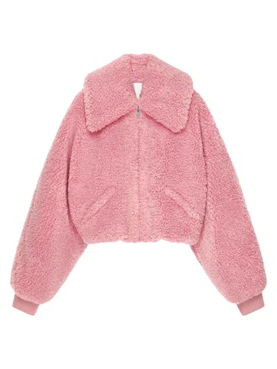 Givenchy Women's Cropped Blouson In Shearling Effect In Pink