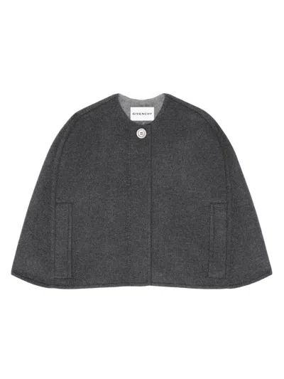 Givenchy Women's Cropped Cape In Wool And Cashmere In Gray