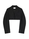 Givenchy Cocoon-sleeve Crop Jacket In Black