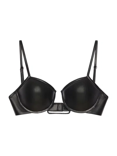 Givenchy Women's Cutaway Bra In Leather In Black