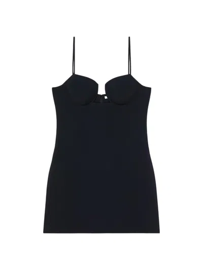 Givenchy Cutaway Mini Dress In Crepe Cady In Black