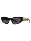 Givenchy Women's D107 56mm Cat-eye Sunglasses In Black Dark Grey