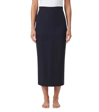 Givenchy Embroidered Wool Skirt With Striped Detail In Purple