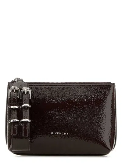 GIVENCHY WOMEN'S DARK LEATHER VOYOU CLUTCH