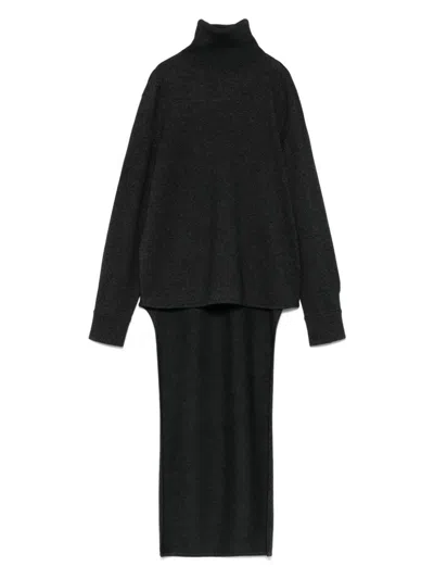 GIVENCHY WOMEN'S DARK TURTLENECK WITH DRAWSTRING SWEATER