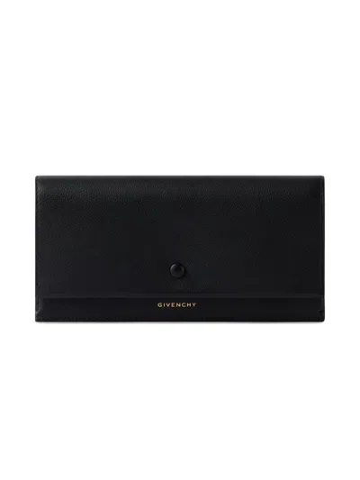 Givenchy Women's Day Long Wallet In Grained Leather In Black