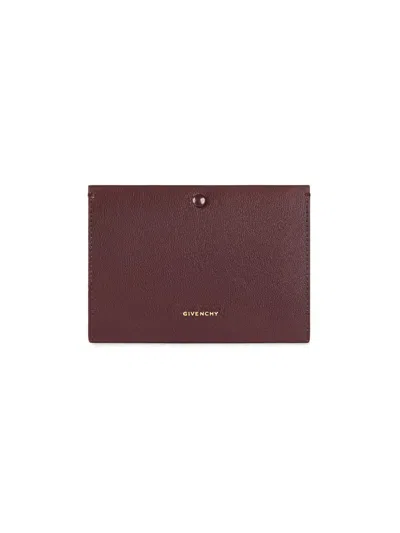 Givenchy Women's Day Wallet In Grained Leather In Burgundy