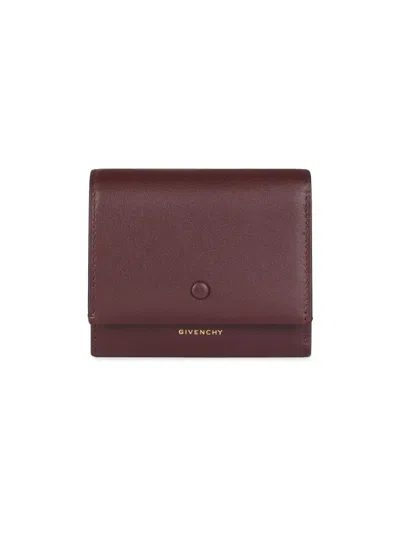 Givenchy Women's Day Wallet In Shiny Leather In Burgundy