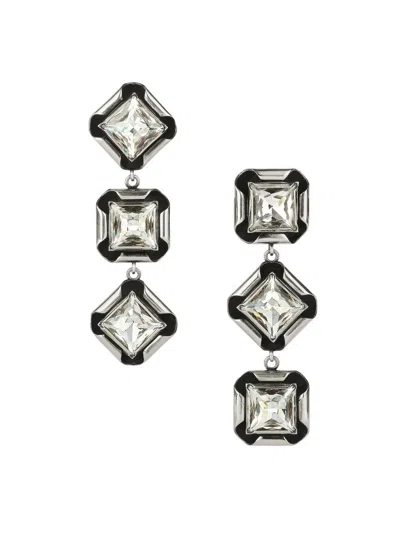 Givenchy Women's Deconstructed Crystals Earrings In Metal And Crystals In Pink