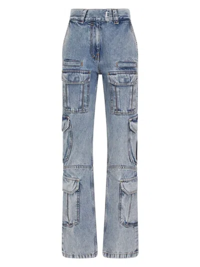 GIVENCHY WOMEN'S DENIM CARGO JEANS