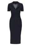 Givenchy Women Denim Pockets Midi Dress In Blue