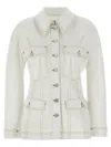 Givenchy Stitched Pockets Collar Sleeves Jacket In White