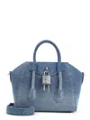 Givenchy Antigona Lock Mini Top-handle Bag In Faded Denim