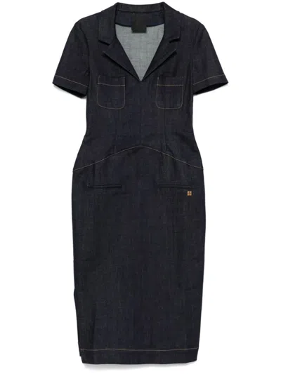 GIVENCHY GIVENCHY WOMEN DENIM POCKETS MIDI DRESS