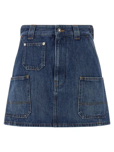 Givenchy Women Denim Skirt In Blue
