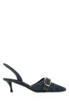 Givenchy Scarpe Con Tacco Voyou In Denim Donna In Blue