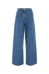 Givenchy High Waist Wide-leg Denim Trousers With Front Pleats In Blue