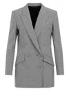 Givenchy Black And White Double Breast Wool Jacket In Black