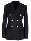 Givenchy Wool Blend Blazer With Back Slit And Multiple Pockets In Black