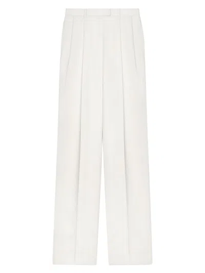 Givenchy Pantalon Double Plis En Laine Et Mohair In Gray