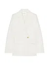 Givenchy Double-breasted Cocoon Jacket In Wool And Mohair In White