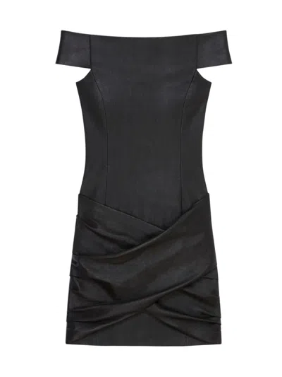 Givenchy Women's Draped Dress In Leather In Black