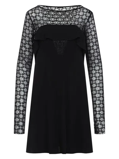 Givenchy Women's Draped Jersey Dress In Black