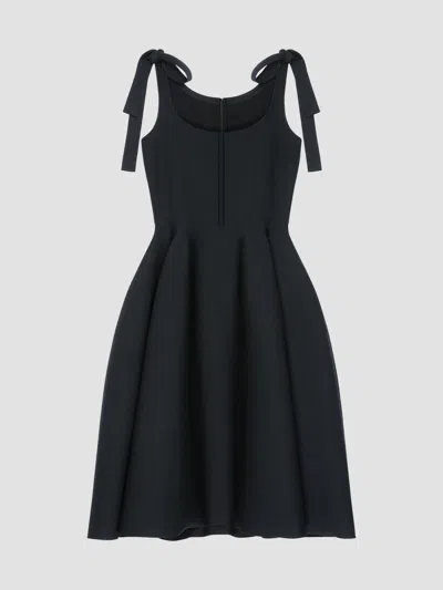 Givenchy Women's Dress In Compact Knit With Bows In Black