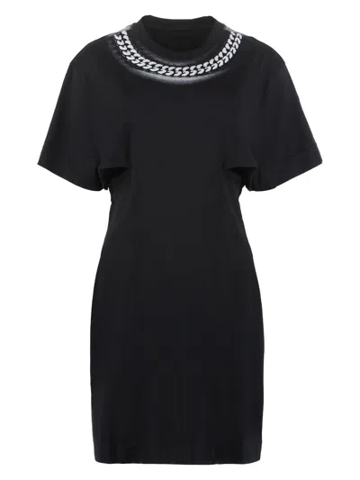 Givenchy Women's Dress With 3d Chain Print In Black