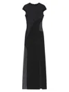 GIVENCHY WOMEN'S EVENING SATIN DRESS AND 4G LACE WITH RHINESTONES